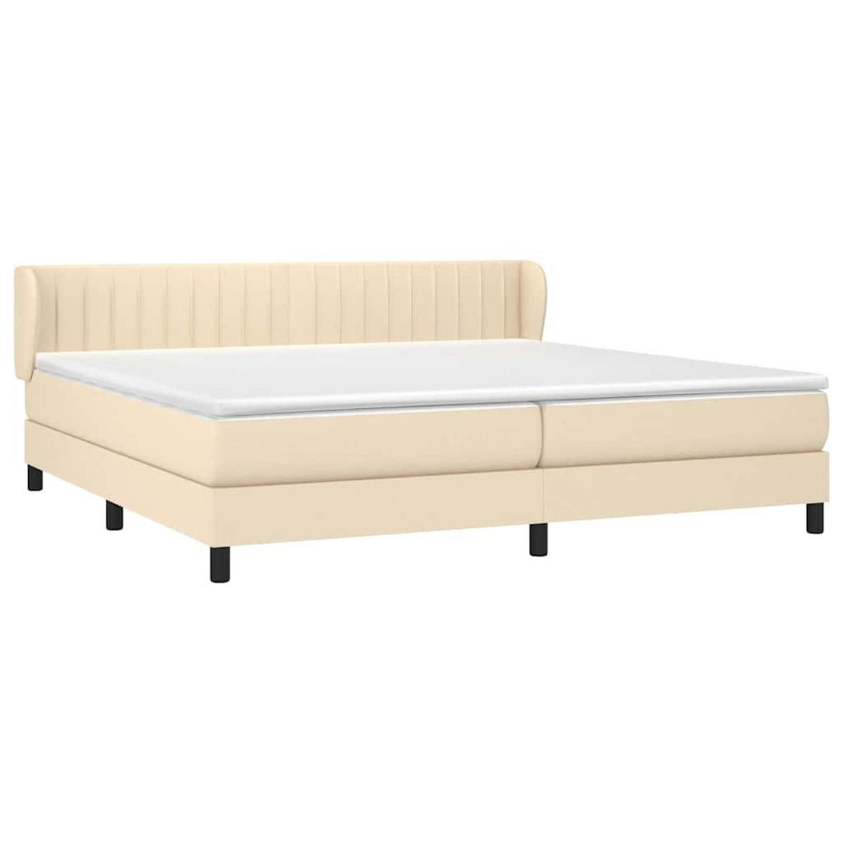 BOXSPRINGBETT 200/200 Cm Creme Gewebe - Creme, Textil (203/203cm) - vidaXL