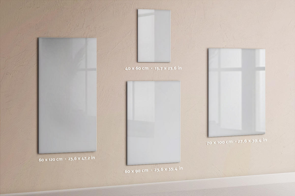 MAGNETTAFEL 40x60 Weiß schwarzer Marker - Weiß, Glas (40/0.4/60cm) - TULUP