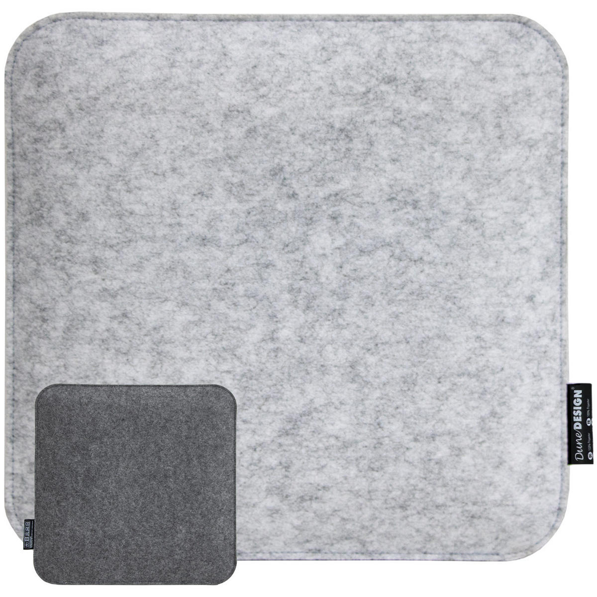 STUHLKISSEN 35 cm Filz, Grau - Grau, Kunststoff (35/35/3cm) - Dunedesign