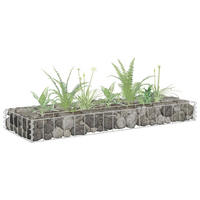 GABIONEN-HOCHBEET Verzinkter Stahl 90x30x10 cm - Silberfarben, Metall (90/10/30cm) - furnicato