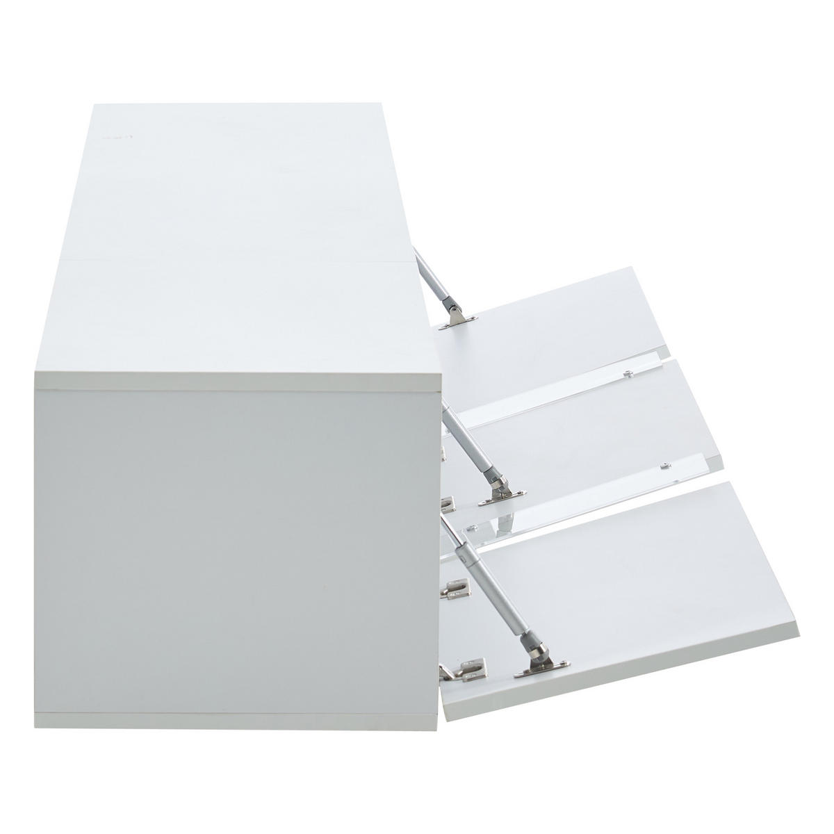 TV-SCHRANK 180/37/36 cm schwarz Massivholz mit LED-Beleuchtung mit Dreischichtdesign - Weiß, Holzwerkstoff (180/30/35cm) - OKWISH