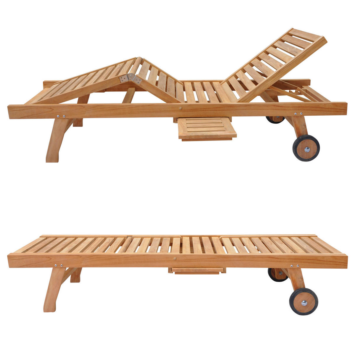 SONNENLIEGE Lombok - Braun, Holz (65/36/200cm) - Happy Garden