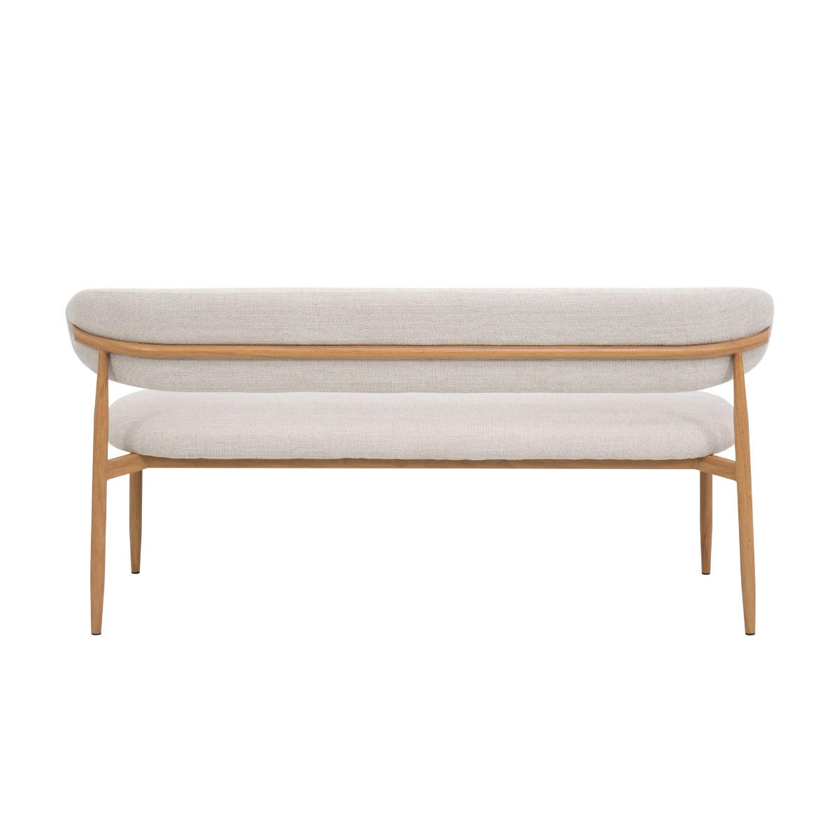 ESSZIMMERBANK aus Stoff 160x55x77cm, beige/natur - Beige, Textil (160/77/55cm) - Giga Meubel