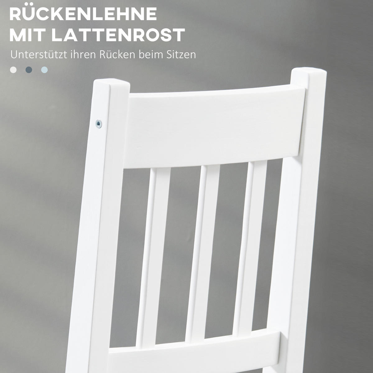 ESSZIMMERSTÜHLE, Kiefernholz, Grau - Grau, Holz (46.5/85.5/41cm) - HOMCOM