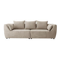 SOFA GRABO mit Schlaffunktion, Creme - Creme, Textil (260/75/145cm) - Fedve