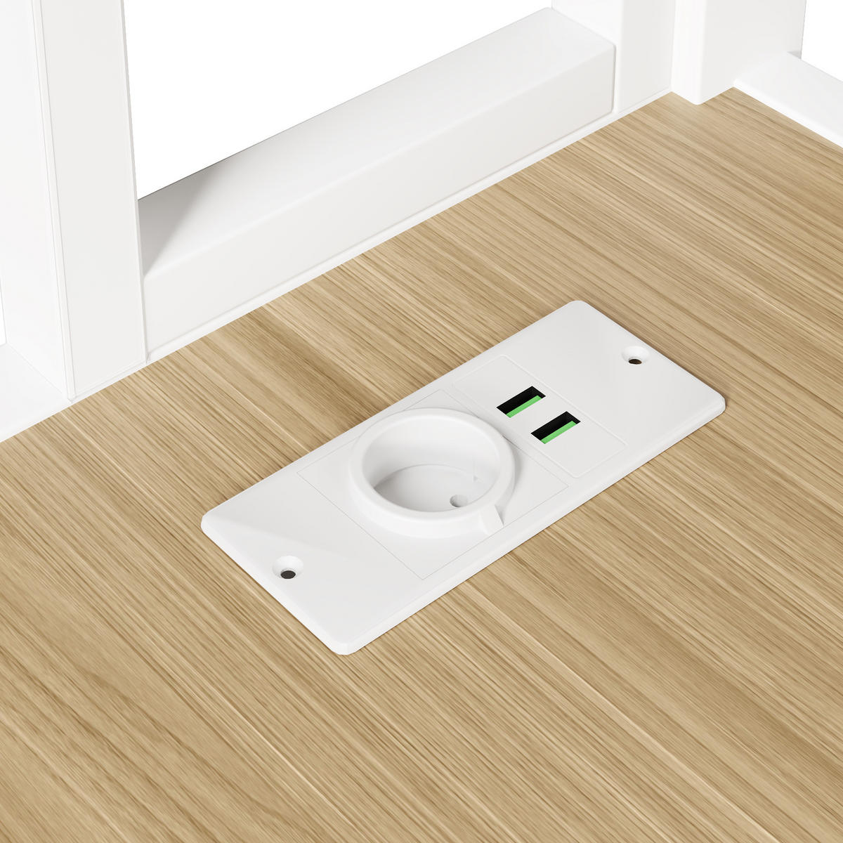 ETAGENBETT 140x200cm Weiß Metall LED-Licht Schreibtisch USB - Weiß, Metall (140/200cm) - FLIEKS