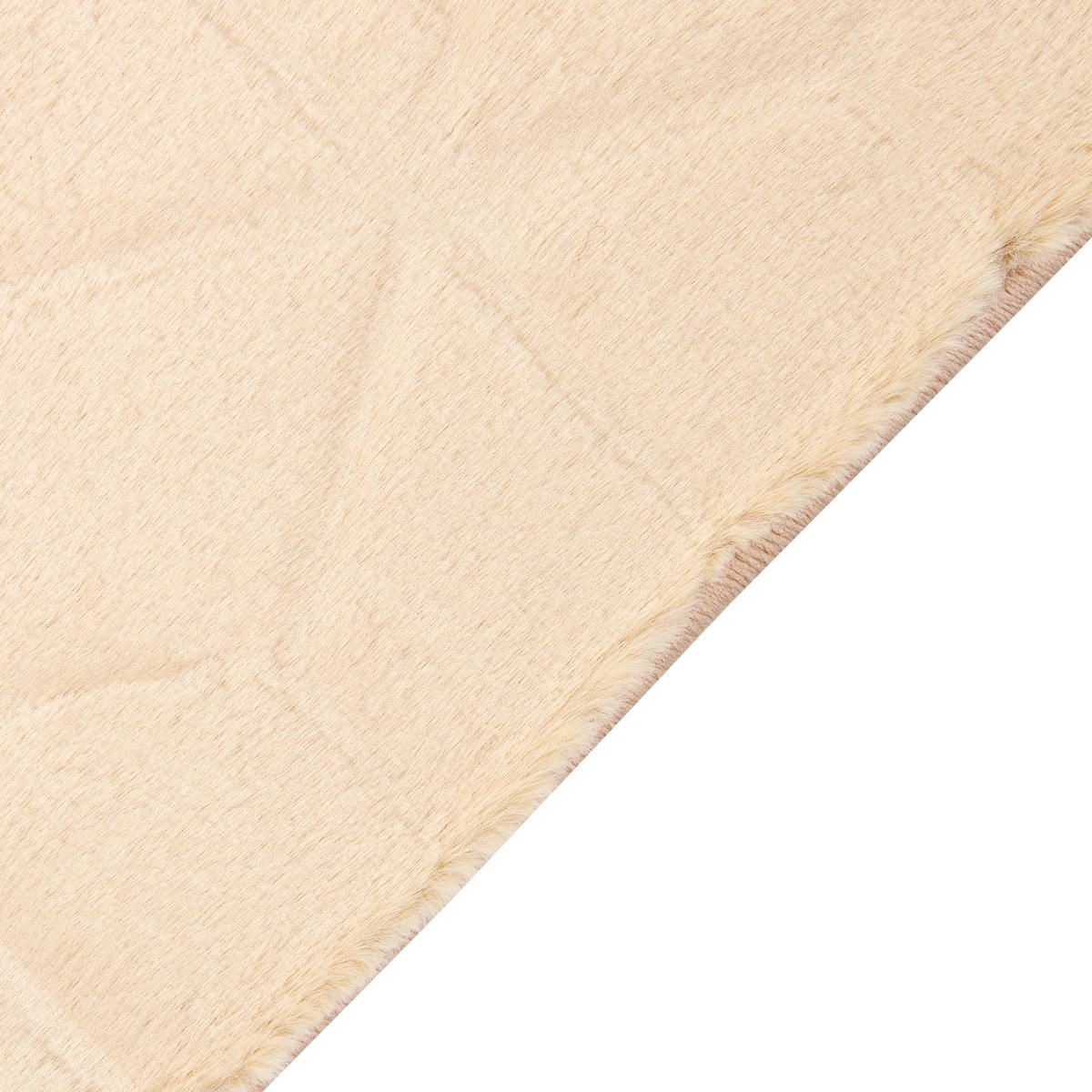 SHAGGY-KUNSTFELLTEPPICH Thatta 230/160 cm - Beige, Kunststoff (160/230cm) - Beliani