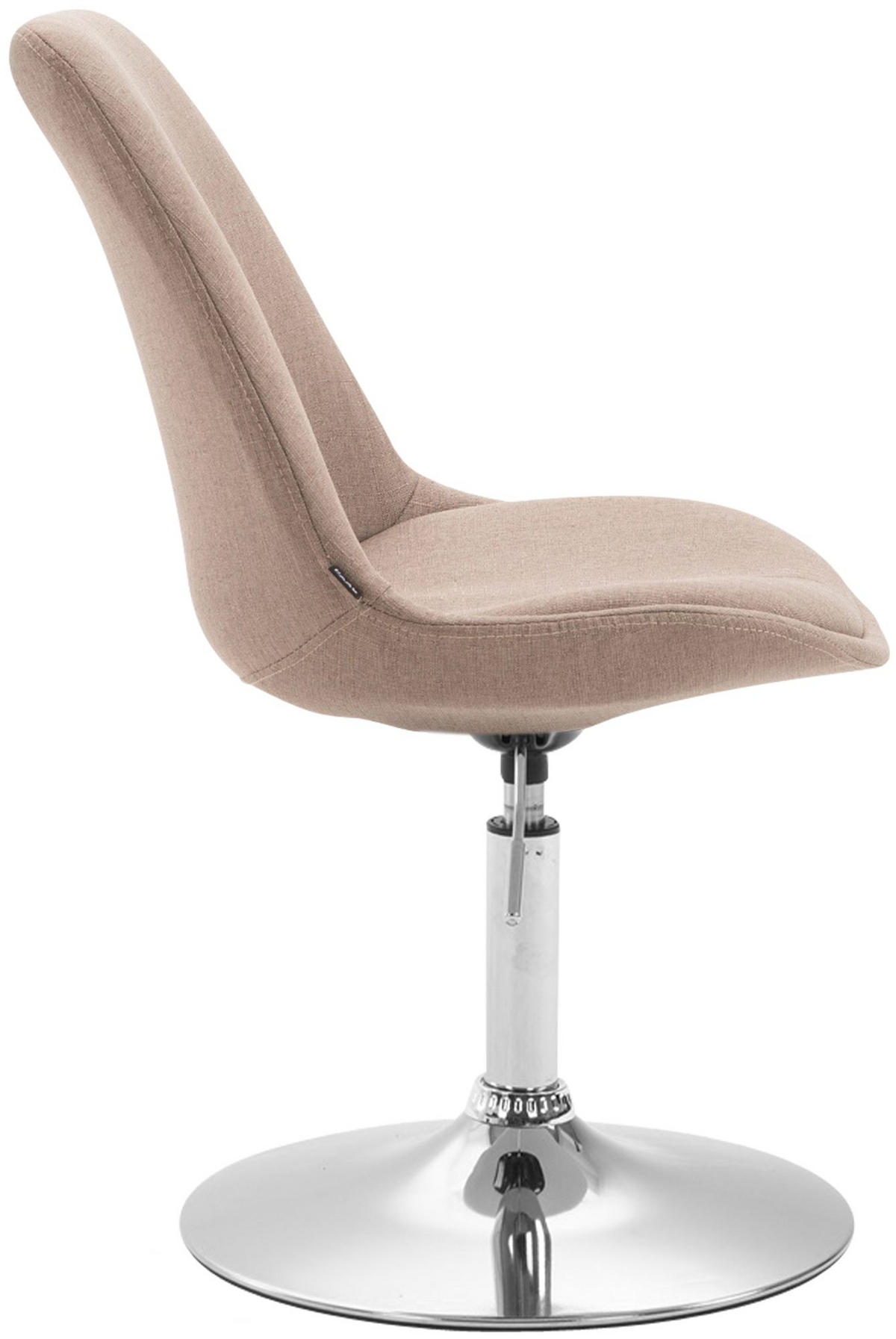 DREHSTUHL Stoff taupe - Taupe/Chromfarben, Textil/Metall (48/76/57cm) - CLP