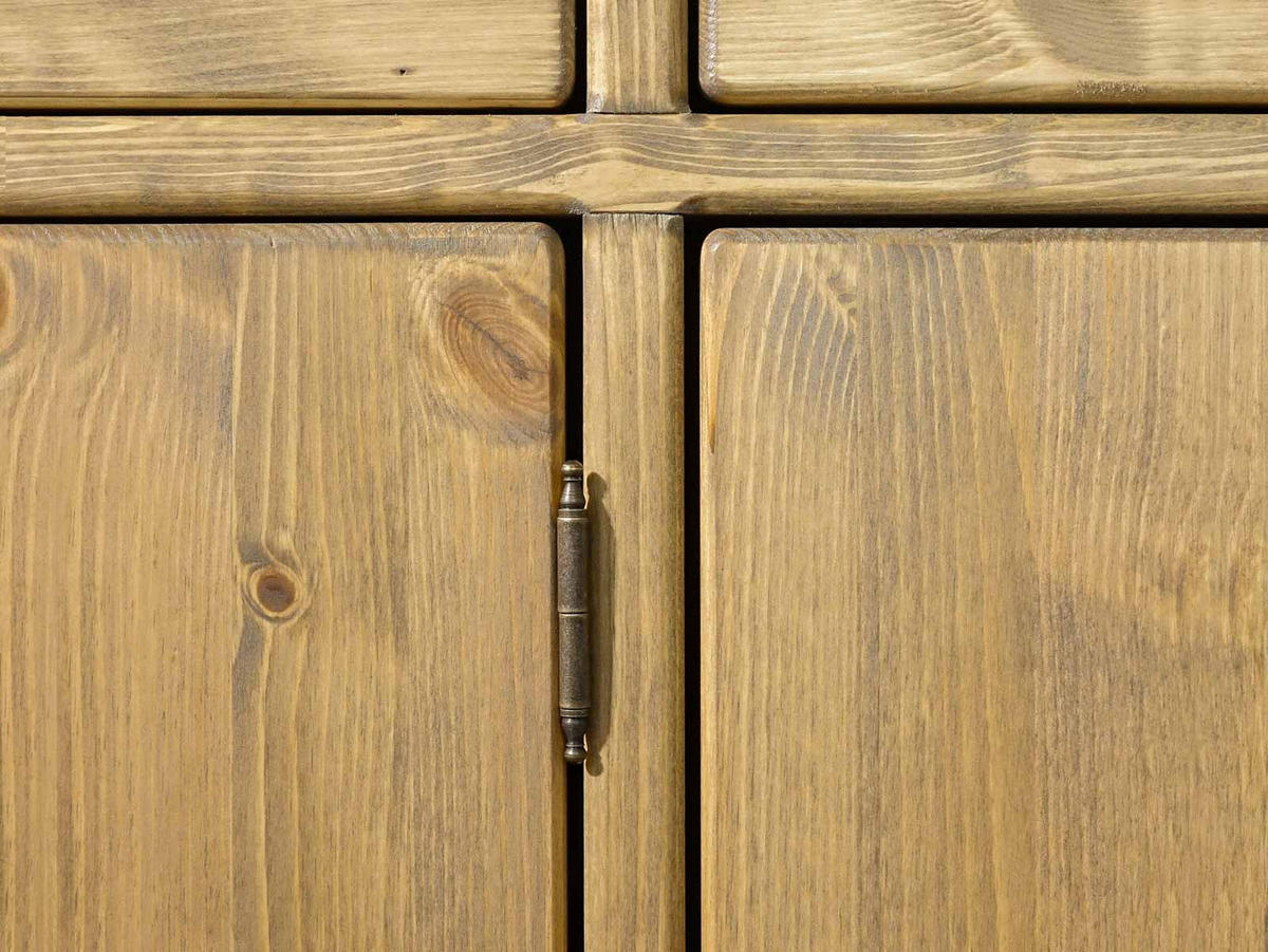 KOMMODE aus Massivholz Dakota 3 - Hellbraun, Holz (152/80/46cm) - Seart