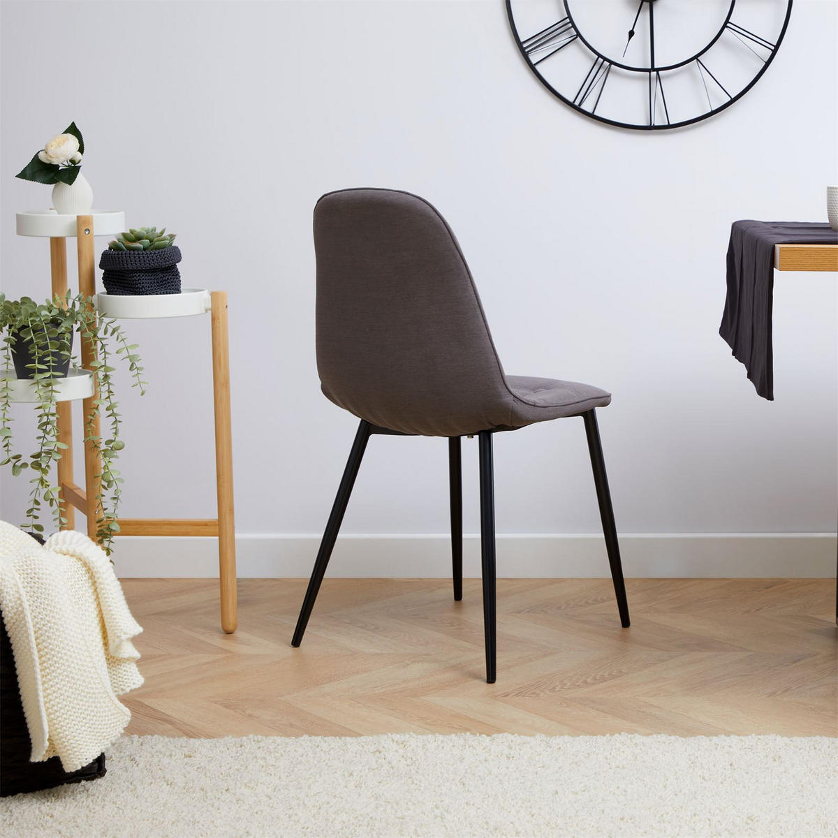 ESSZIMMERSTÜHLE ALVARO 4ER-SET - Grau, Textil (47/84/51cm) - IDIMEX