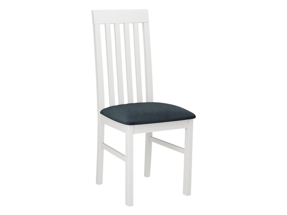 STUHL Nilo I, Holzfarbe: Weiß - Blaugrau/Weiß, Holz (43/96/48cm) - MIRJAN24