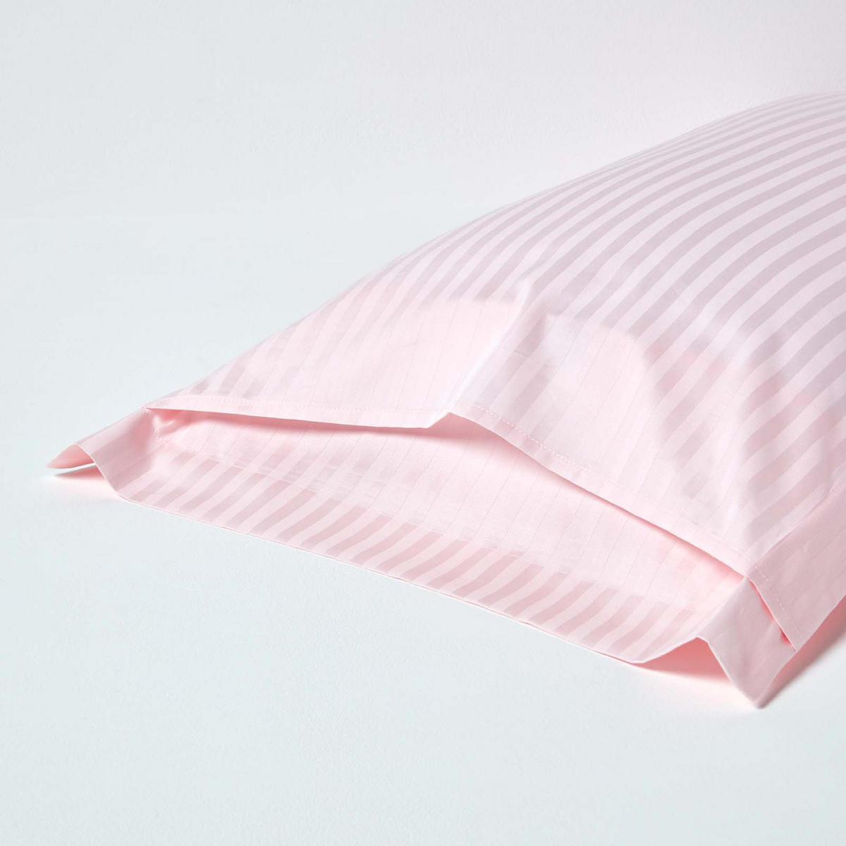 KISSENBEZUG Damast mit Stehsaum, Fadendichte 330 - Rosa, Textil (48/74cm) - Homescapes