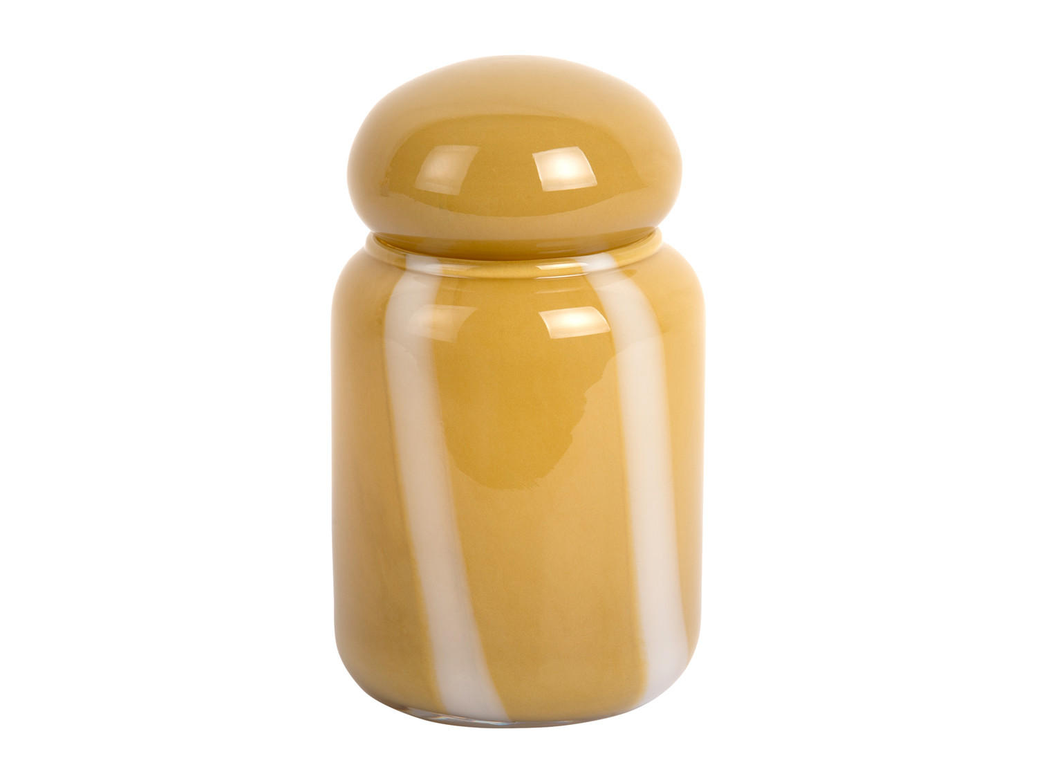 VASE Dulce Raya 10/10/19 cm - Gelb, Glas (19cm) - Present Time