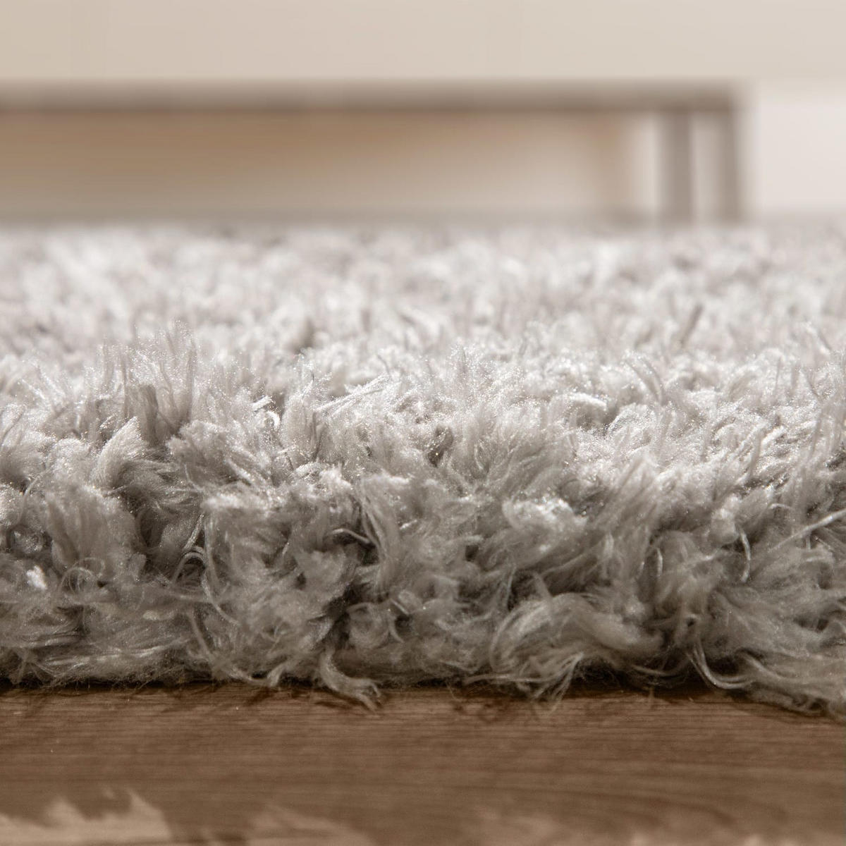 TEPPICH Hochflor Shaggy Unifarben Schlafzimmer schmutzabweisend Grau Rechteckig 120x160 - Grau, Textil (120/160cm) - KADIMA DESIGN