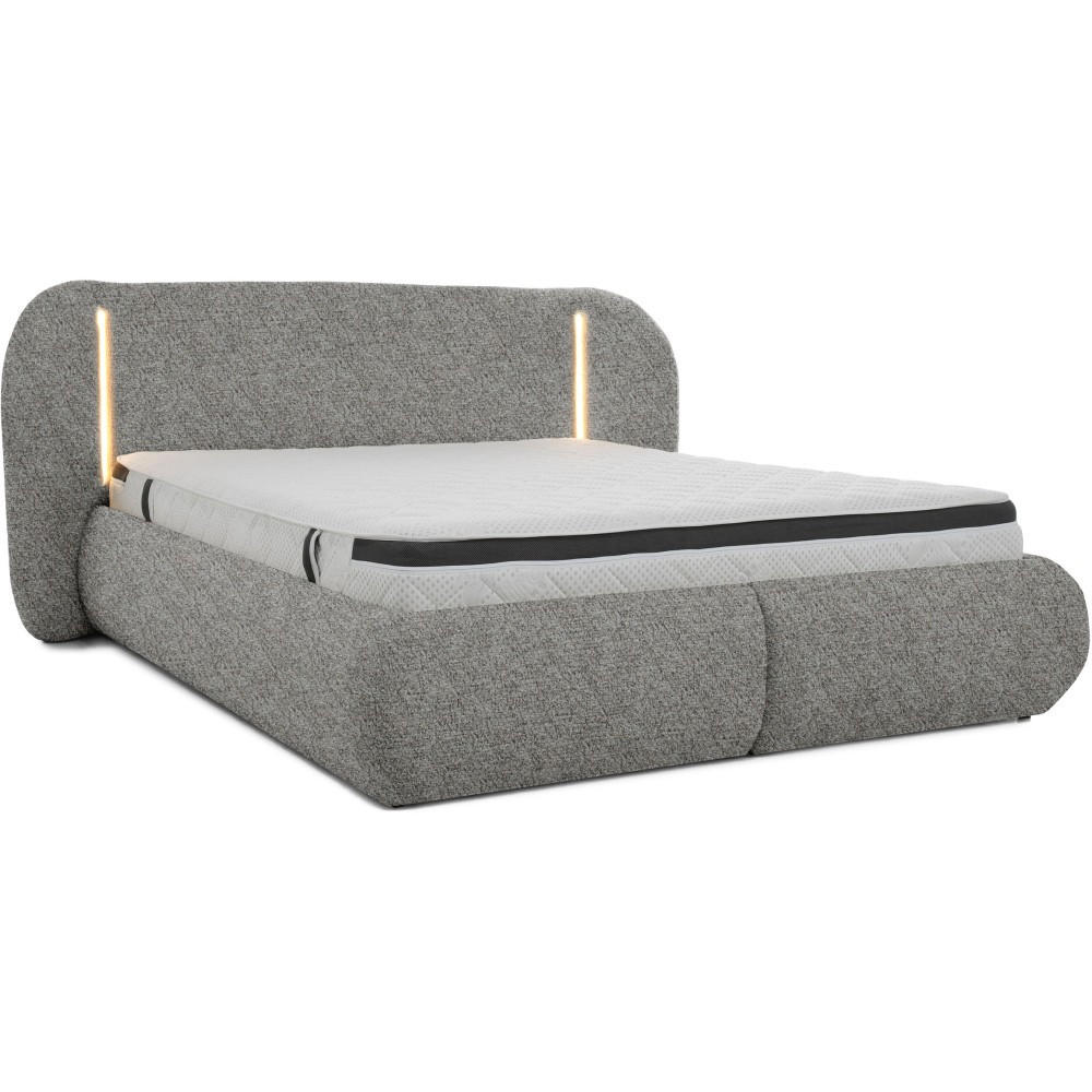 Beautysofa Polsterbett Grau 160x200 cm
