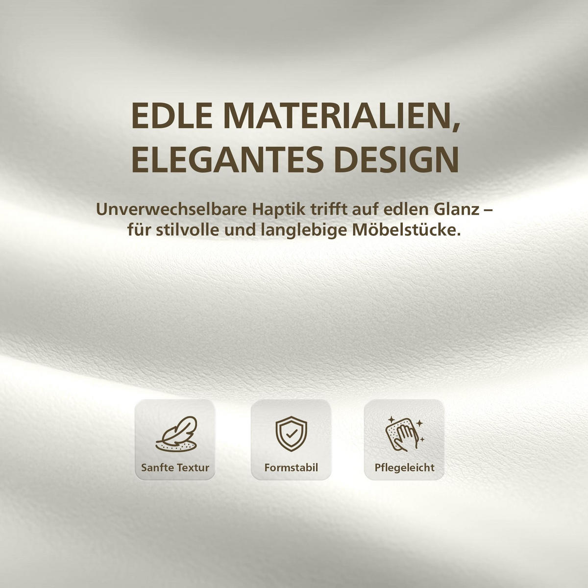 BARHOCKER 2er Set Lederlook Creme - Eukalyptusholzfarben/Creme, Holz/Textil (55/99/46cm) - CLP