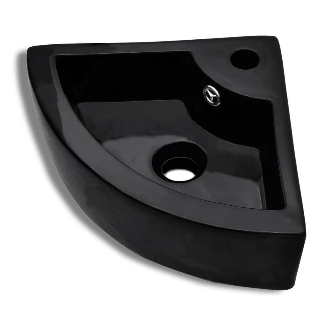 WASCHBECKEN Kress 45/32/12.5 cm - Schwarz, Keramik (45/12.5/32cm) - Nettlife