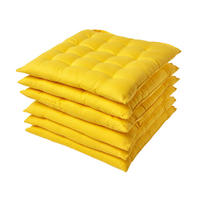STUHLKISSEN 6er-Set gelb 40/40/6,5 cm - Gelb, Textil (40/40/6.5cm) - Homescapes