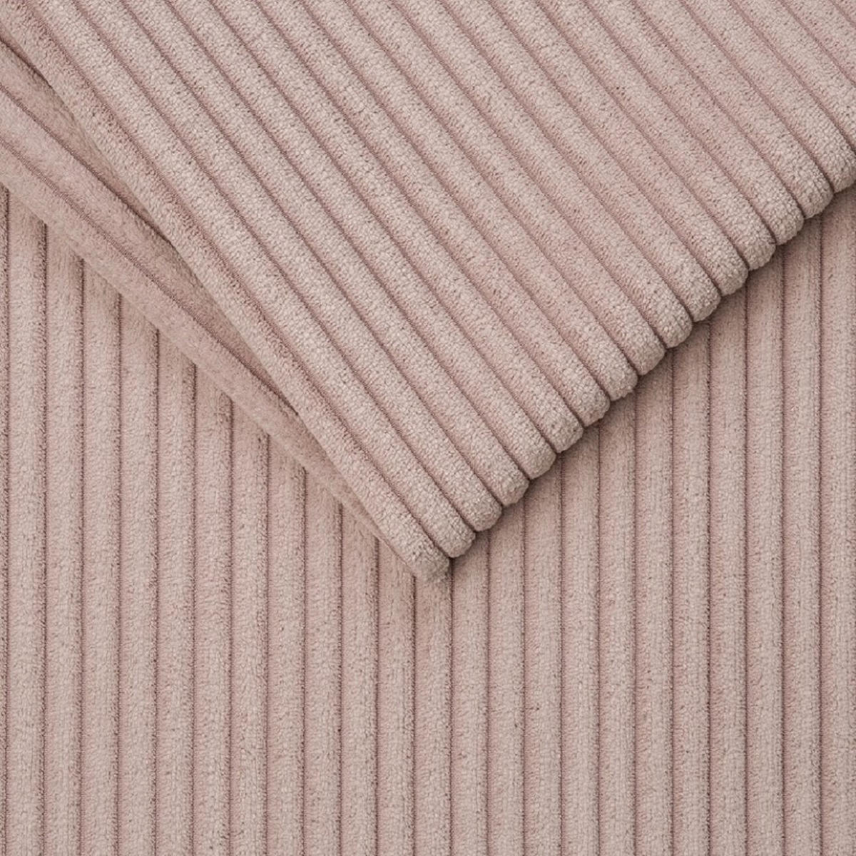 ECKSOFA mit elektronische Sitztiefenverstellung, USB-Anschluss und stilvollem Breitcord-Bezug - Rosa, Textil (243/200cm) - ed exciting design