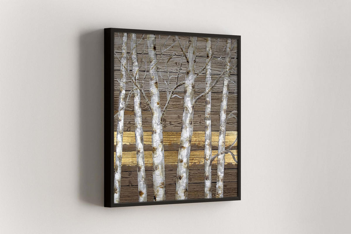 ACRYLBILD HANDGEMALT 80/80 cm - Beige/Goldfarben, Holz/Textil (80/80cm) - KUNSTLOFT