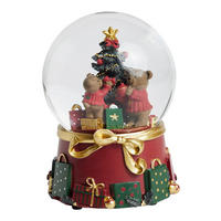 SCHNEEBALL Mit Spieluhr Nutty - Rot, Glas (10/15/10cm) - home&you