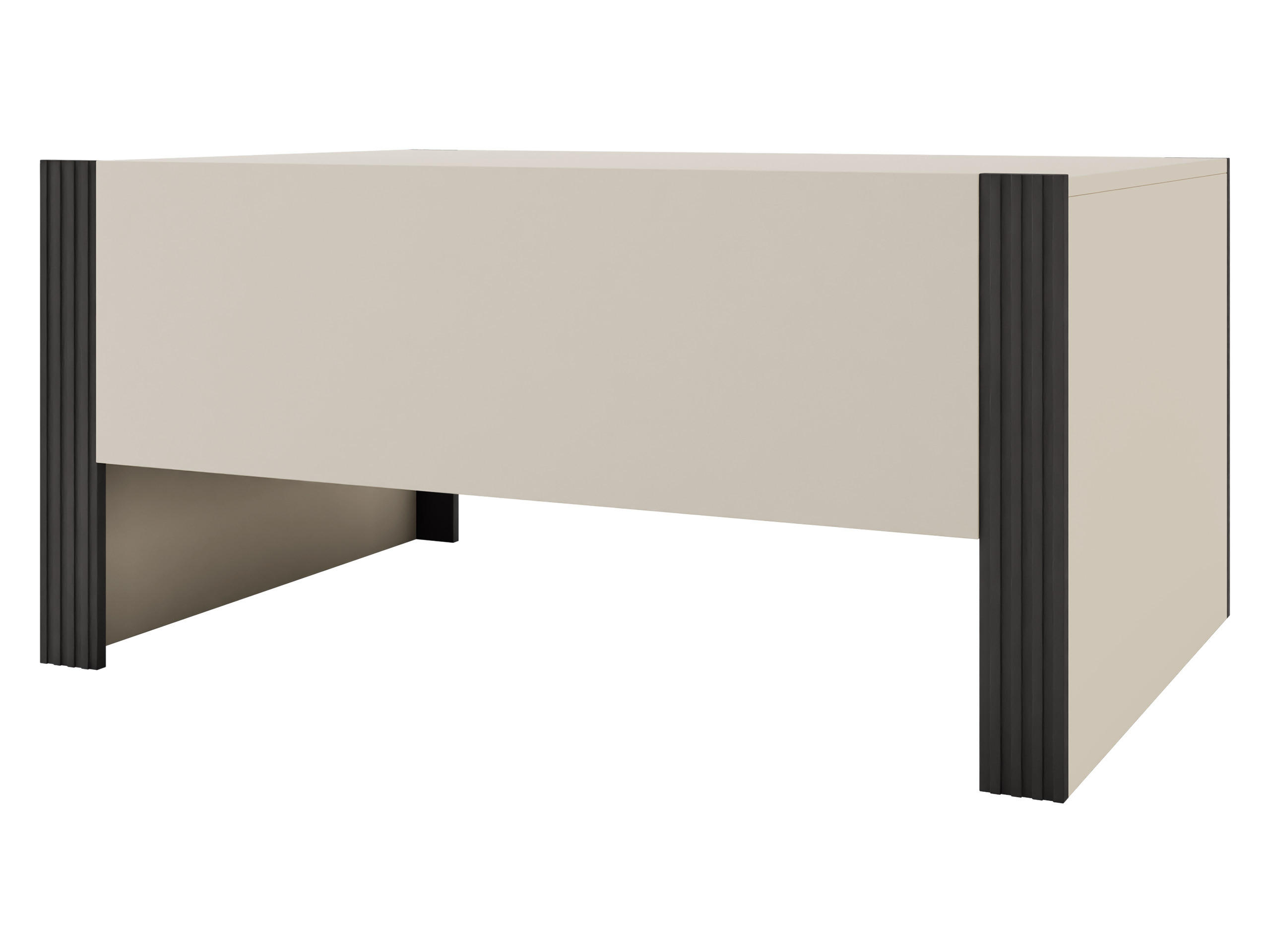 COUCHTISCH 103 1D Tore 06 - Kaschmir/Schwarz, Holzwerkstoff (104/72/50cm) - MIRJAN24