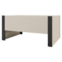 COUCHTISCH 103 1D Tore 06 - Kaschmir/Schwarz, Holzwerkstoff (104/72/50cm) - MIRJAN24