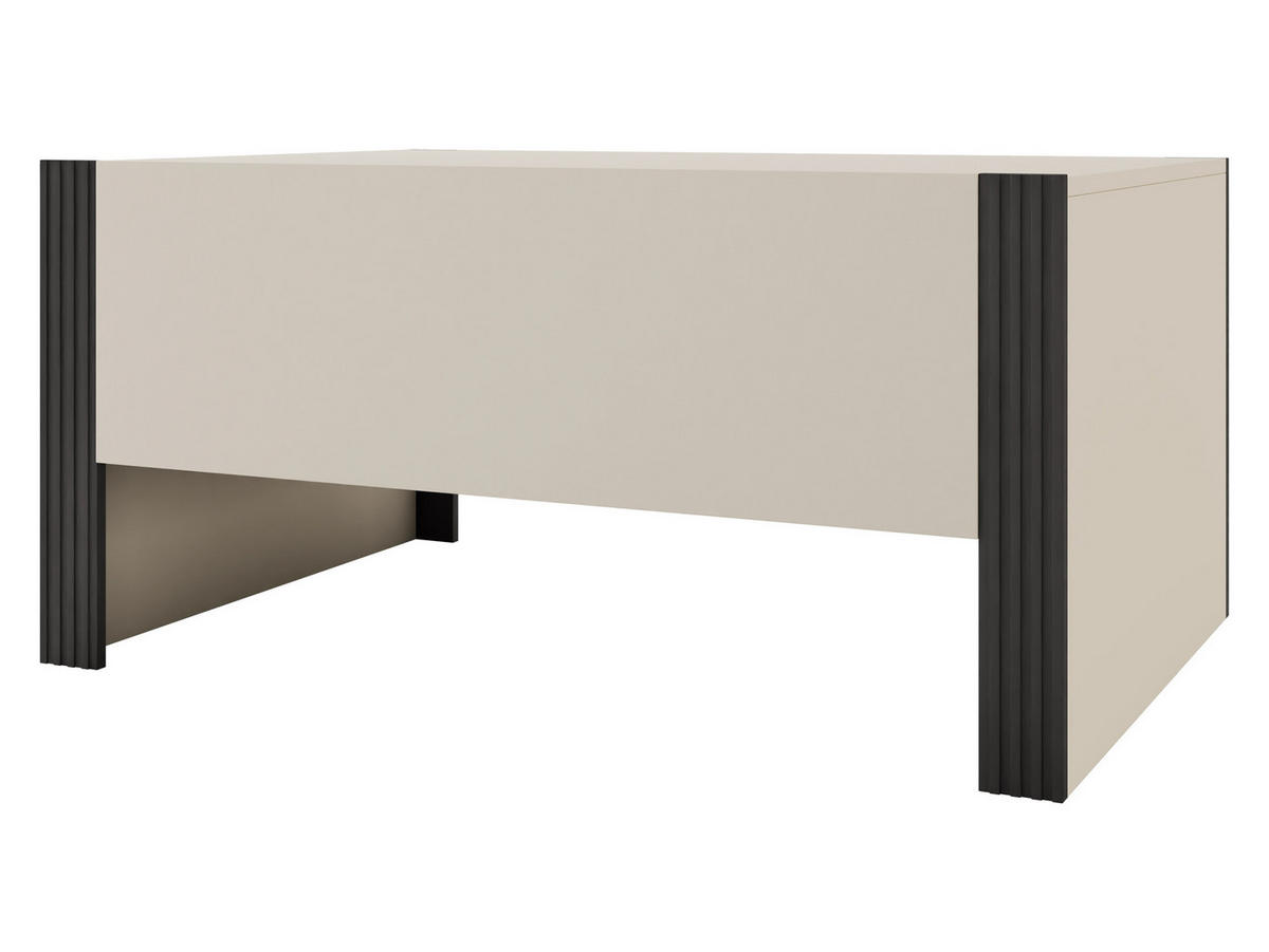 COUCHTISCH 103 1D Tore 06 - Kaschmir/Schwarz, Holzwerkstoff (104/72/50cm) - MIRJAN24