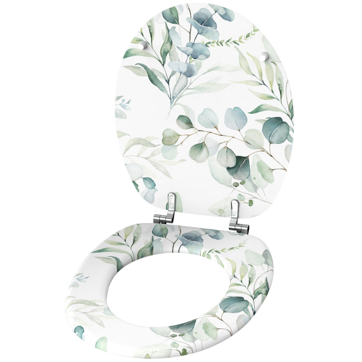 WC-SITZ Eukalyptus - Weiß, Holzwerkstoff (38/6/47cm) - Sanilo