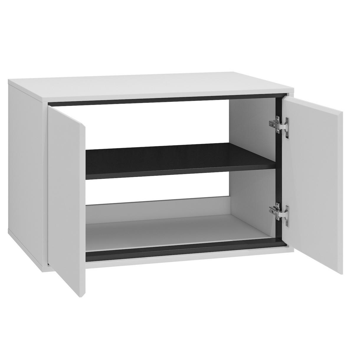 WASCHBECKENUNTERSCHRANK Capri 2 Schubladen Weiß Hochglanz - 78 x 48 x 51 cm - Weiß, Holz (78/51/48cm) - Badplaats