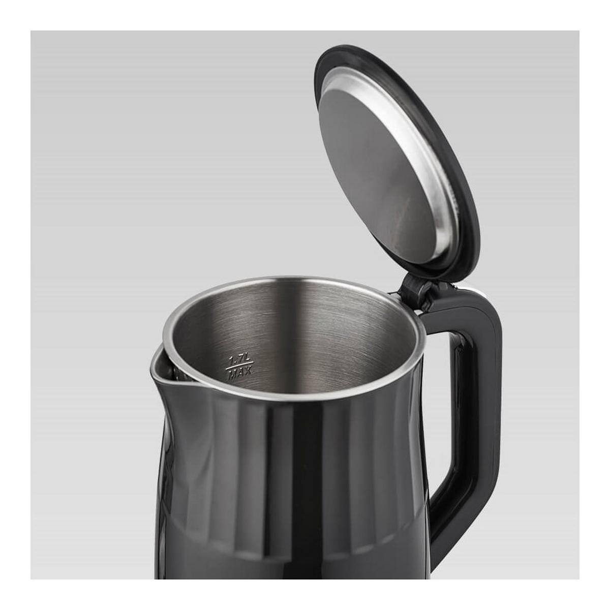 WASSERKOCHER ELEKTRISCH Schwarz 15.5/15.5/18 cm MR039 - Schwarz, Metall (15.5/18/15.5cm) - Maestro 