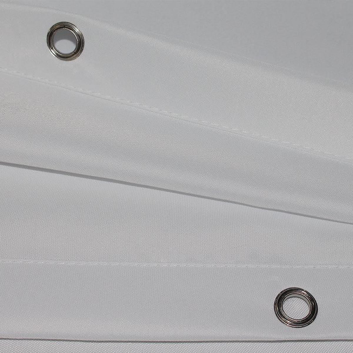 DUSCHVORHANG Weiß Polyester wasserdicht maschinenwaschbar mit Haken Badezimmer - Weiß, Textil (180/180cm) - MCBOSON
