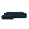 ECKSOFA links Molino aus Boucle dunkelblau 4 Sitzplätze - Dunkelblau, Textil (170/250cm) - Micadoni