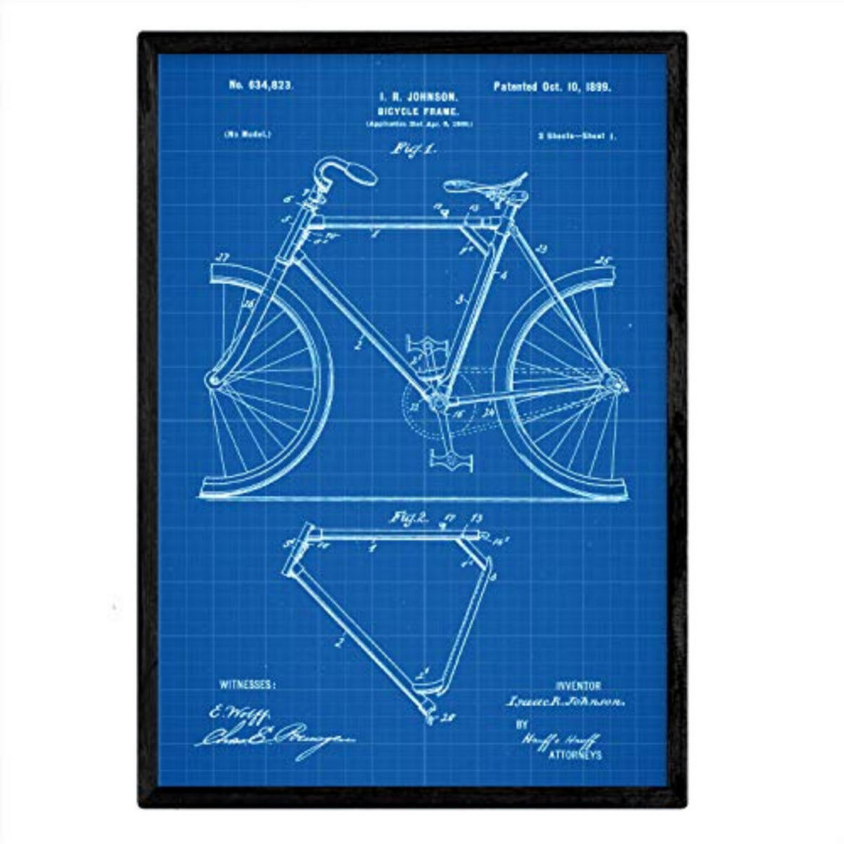 POSTER Marco Patent Fahrrad A3 Rahmenlos - Klar, Papier (29.7/5/42cm) - Nacnic