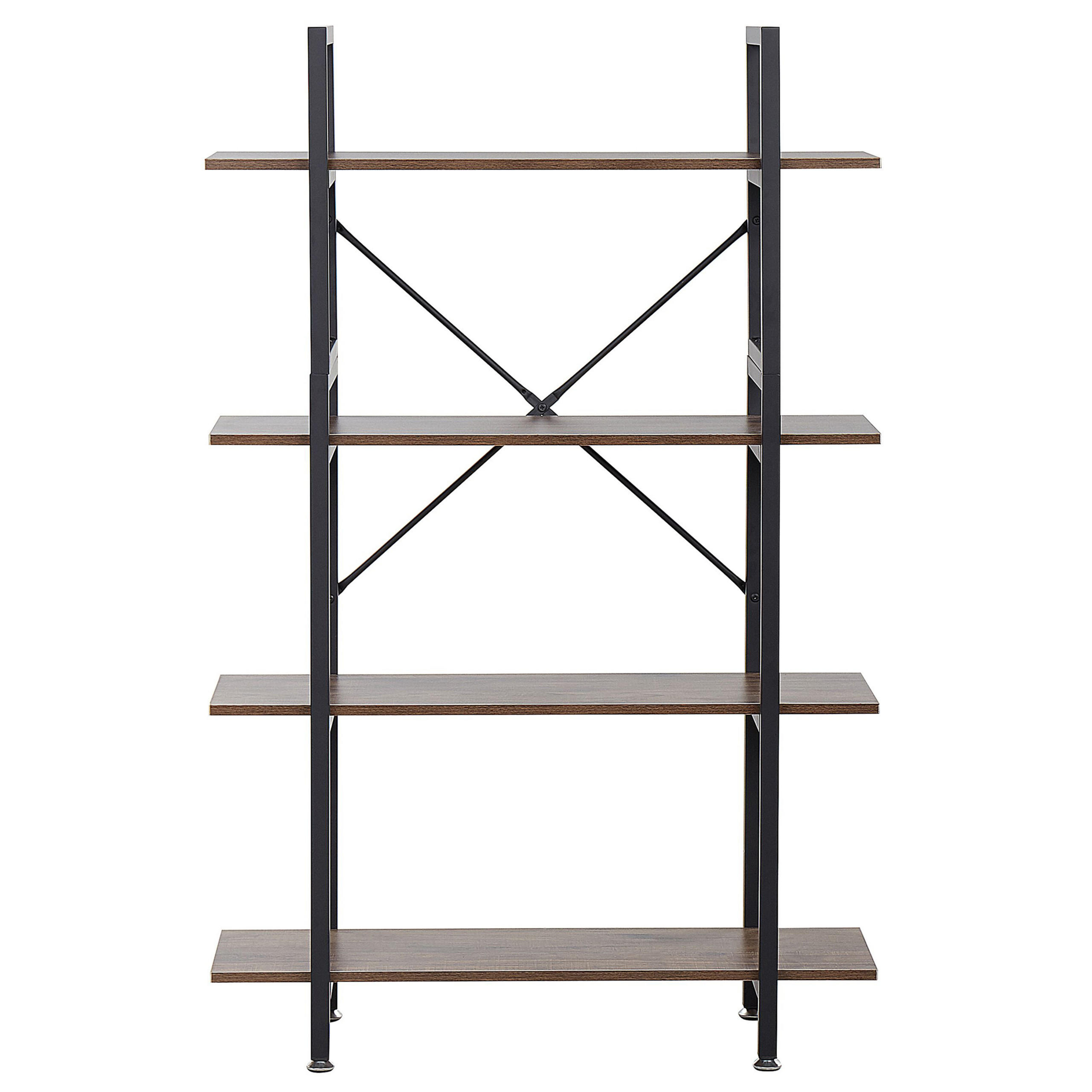 REGAL 4 Fächer Darby - Dunkelbraun, Holzwerkstoff (90/140/30cm) - Beliani