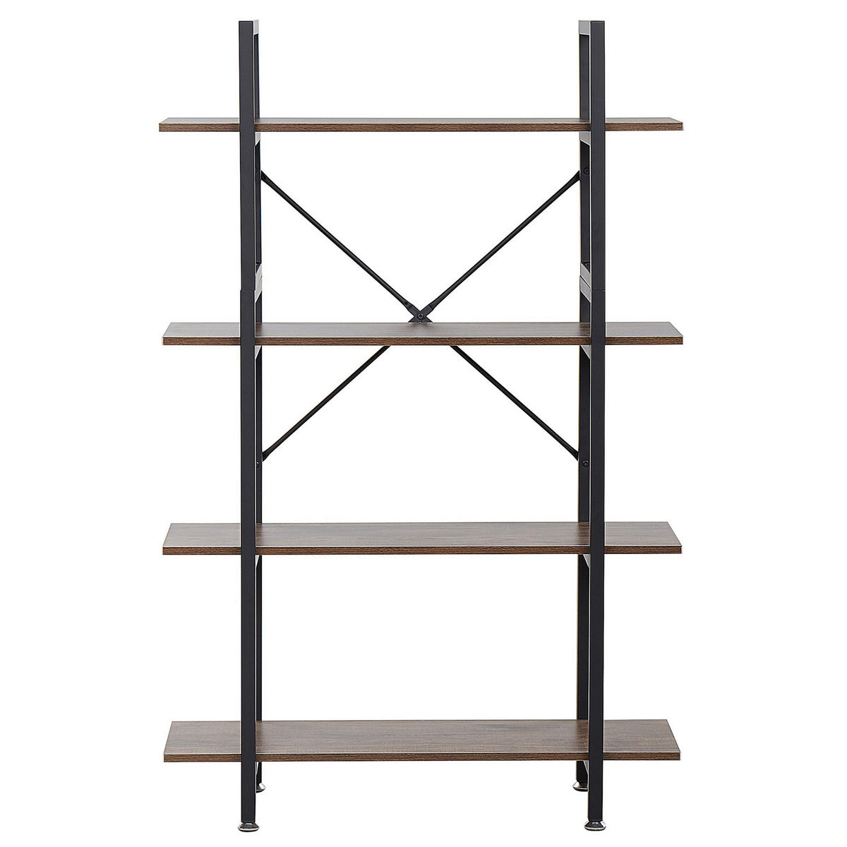 REGAL 4 Fächer Darby - Dunkelbraun, Holzwerkstoff (90/140/30cm) - Beliani