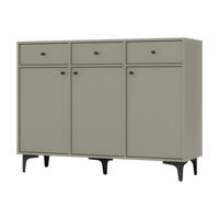 KOMMODE TORINO 125/94/41 cm mit 3 Schubladen 3 Türen Hellgrün - Hellgrün, Holzwerkstoff (125/94/41cm) - MASSENO