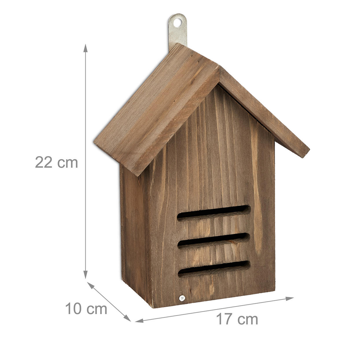 MARIENKÄFERHAUS - Braun, Holz (17/22/10cm) - Relaxdays