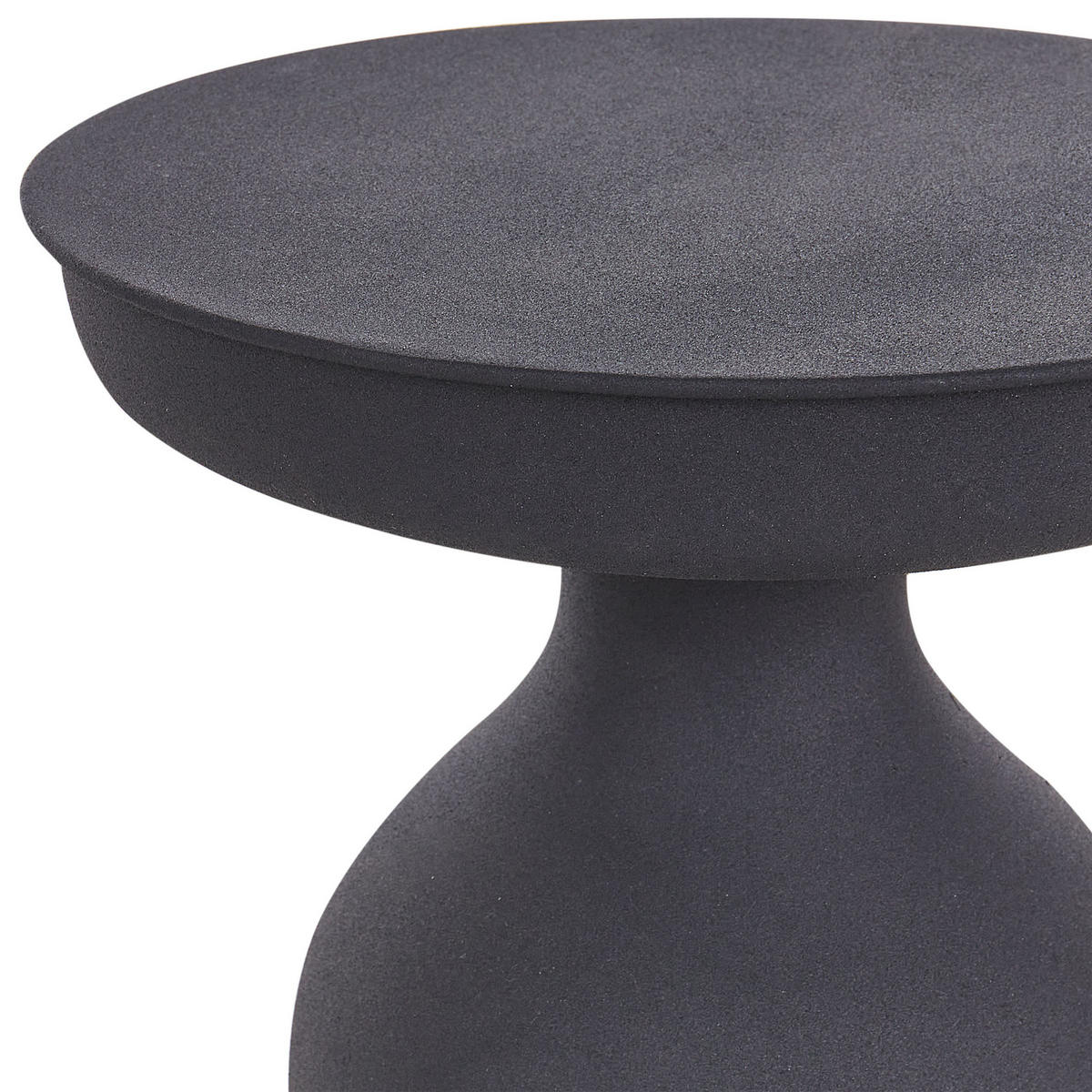 BEISTELLTISCH Metall schwarz rund 33 cm Tenjo - Schwarz, Metall (33/33/50cm) - Beliani