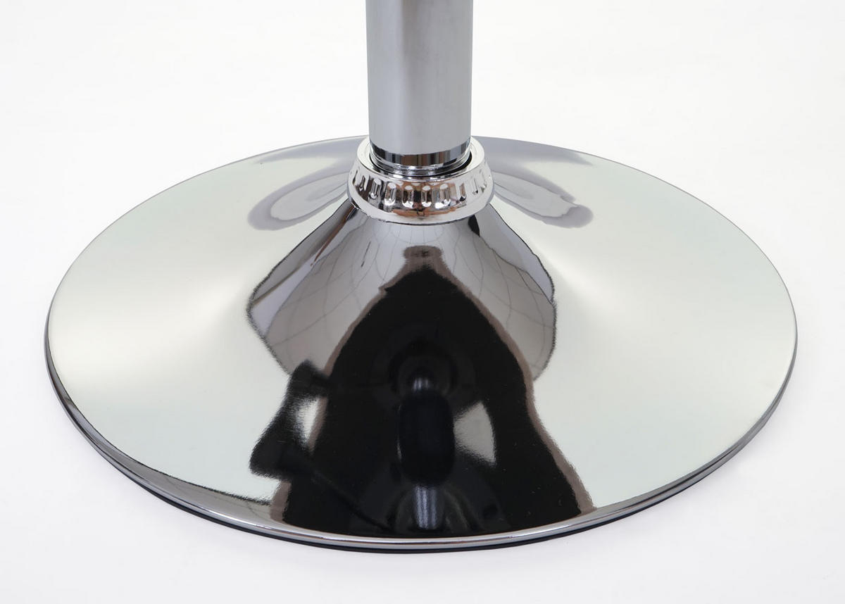 HOCKER höhenverstellbar und drehbar Sitzhöhe 43-55cm Ø 35cm Kunstleder Creme - Beige, Kunststoff (35/55/35cm) - PROREGAL