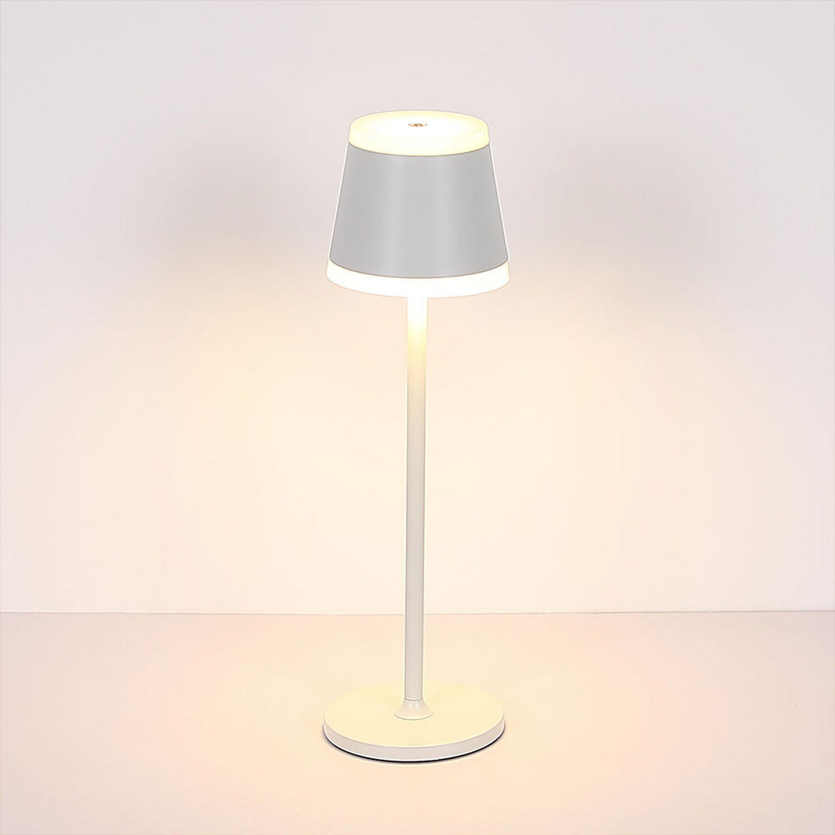 LED TISCHLEUCHTE RIDLEY Metall Weiß - Weiß, Metall (11/11/38.5cm) - Globo Lighting