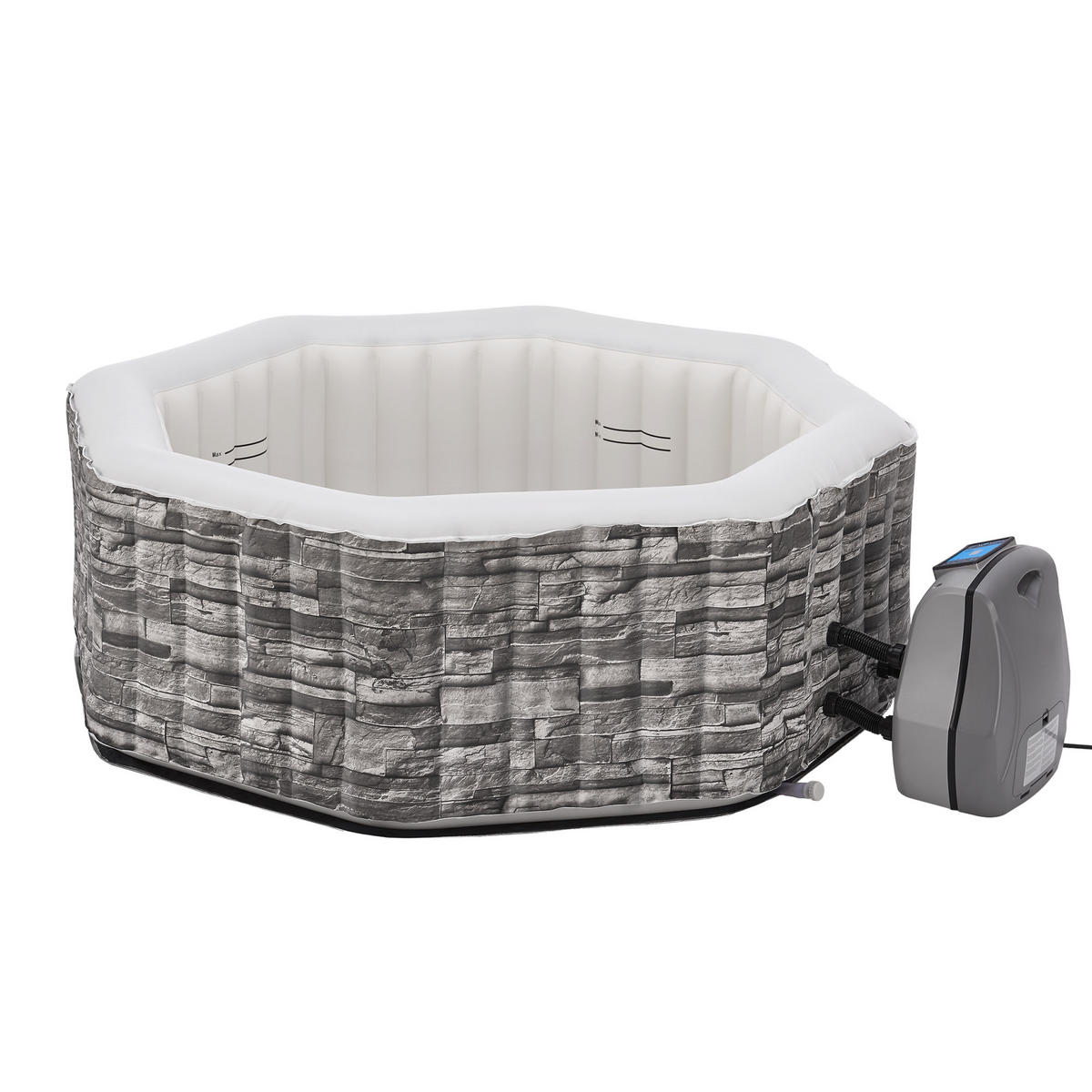 WHIRLPOOL Carosino - Grau, Kunststoff (195/70/195cm) - pro.tec