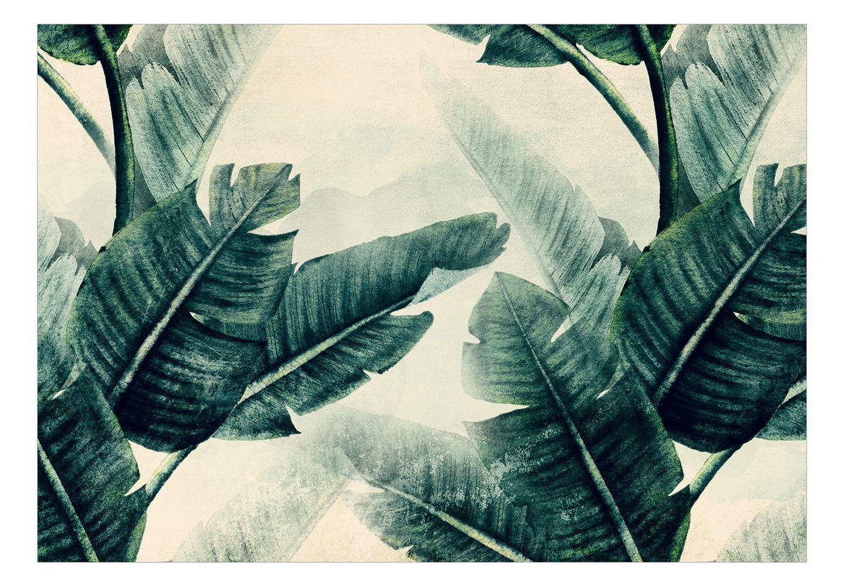 SELBSTKLEBENDE FOTOTAPETE 147/105 cm - Grau/Grün, Kunststoff/Textil (147/1cm) - KUNSTLOFT
