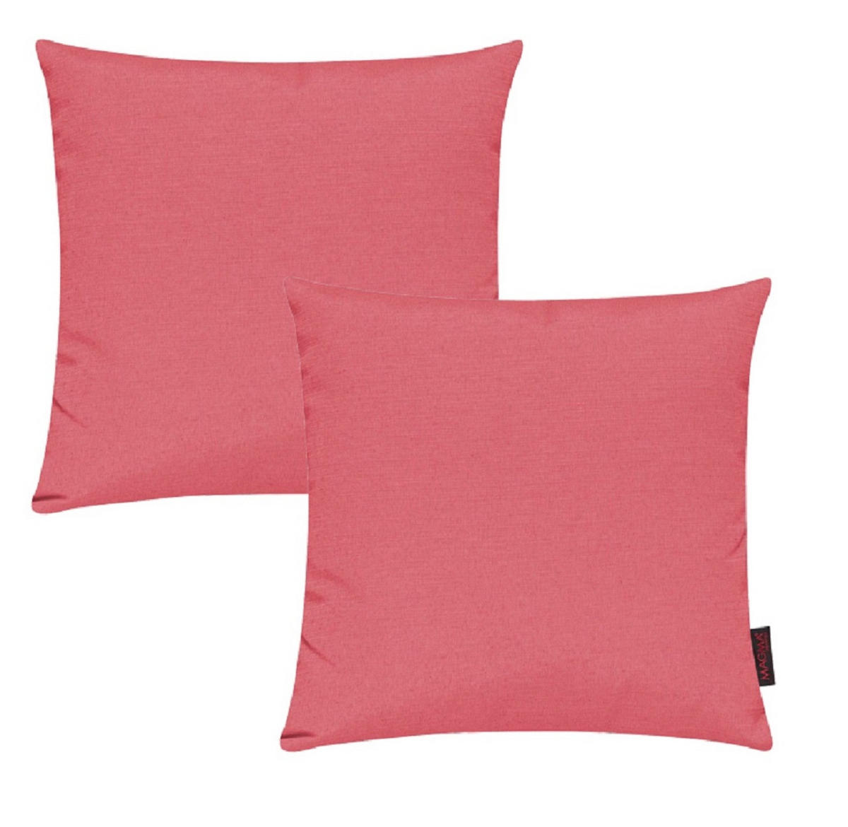 KISSENHÜLLE 2er Set Fino uni 50/50 cm - Hellrot, Textil (50/50cm) - Magma Heimtexx