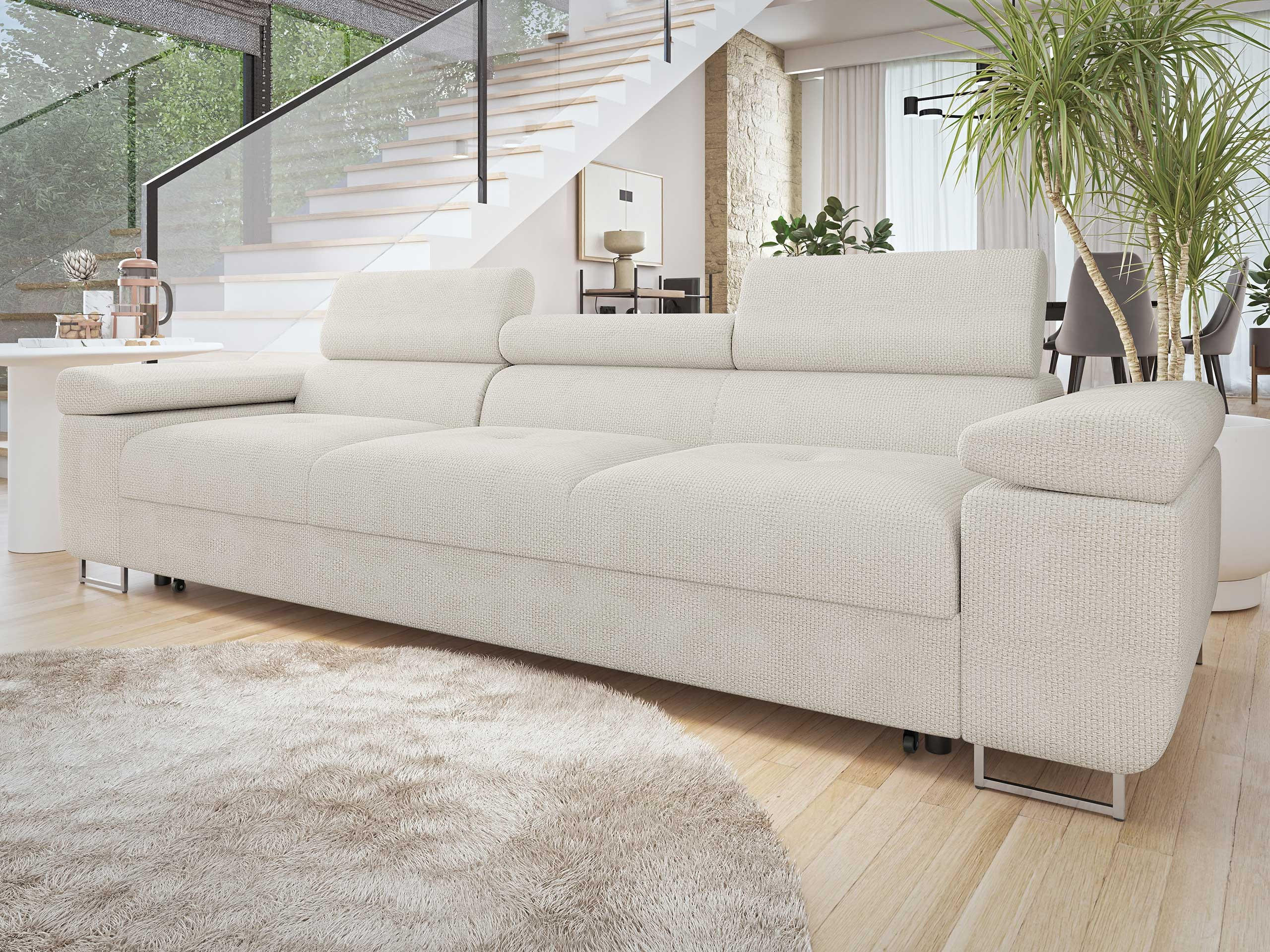 SCHLAFSOFA Torezio 3 Bis - Naturfarben, Holz/Textil (263/90/102cm) - MIRJAN24