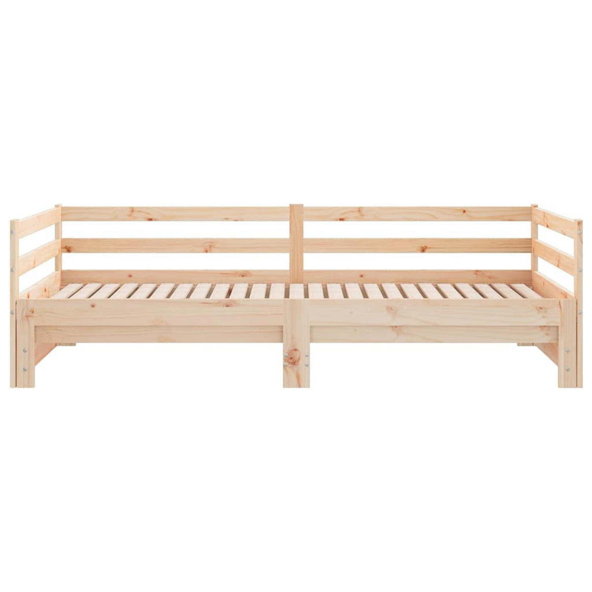 AUSZIEHBARES Tagesbett Ohne Matratze 80/200 Cm - Braun, Naturmaterialen (80/200cm) - vidaXL