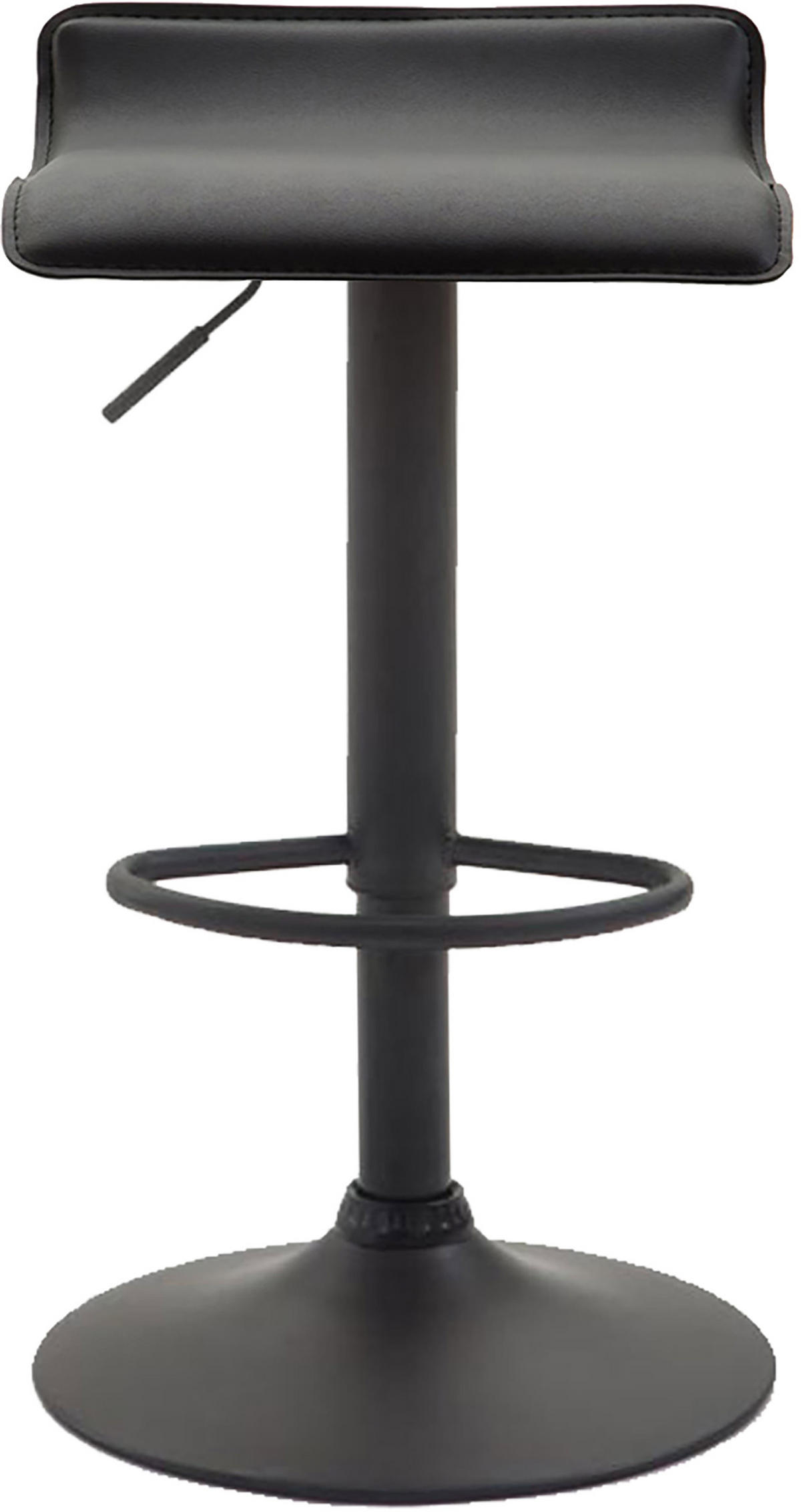 BARHOCKER 2er Set Dynasty Kunstleder schwarz schwarz - Schwarz, Kunststoff/Metall (36/84/39cm) - TPFLiving