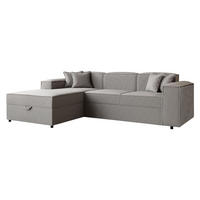 ECKSOFA Santos L, Seite: Links - Schwarz/Grau, Holzwerkstoff/Kunststoff (253/166cm) - MIRJAN24