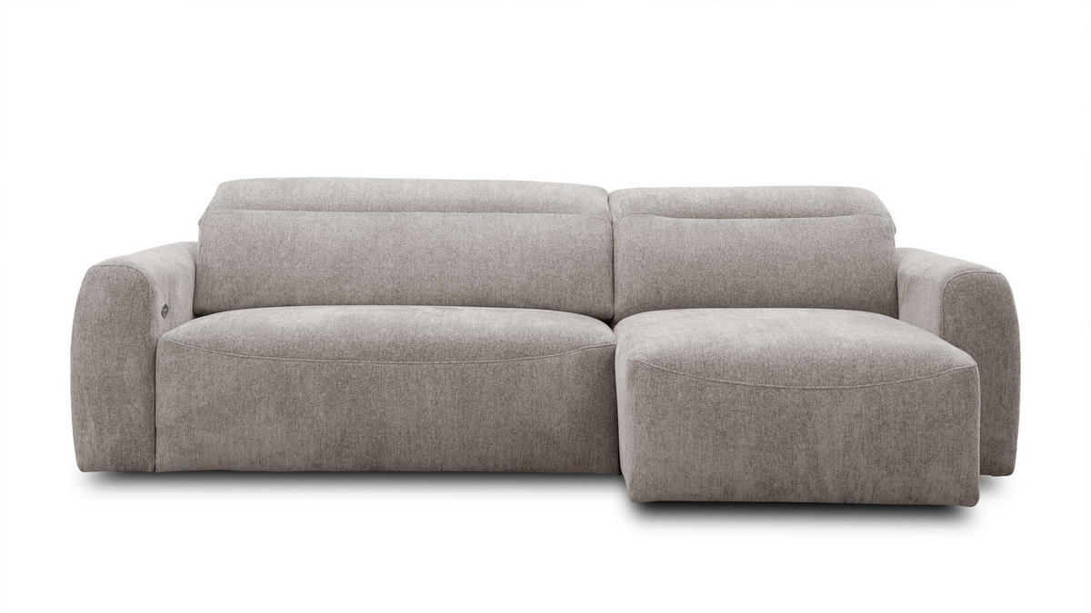 ECKSOFA NERO 4-Sitzer, dunkelbeige - Beige/Schwarz, Holz/Textil (272/81/159cm) - Courtois Laville