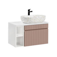 WASCHTISCH 80.4cm Zelie Rose - Pink, Holzwerkstoff (80.4/48/46cm) - Petits-meubles